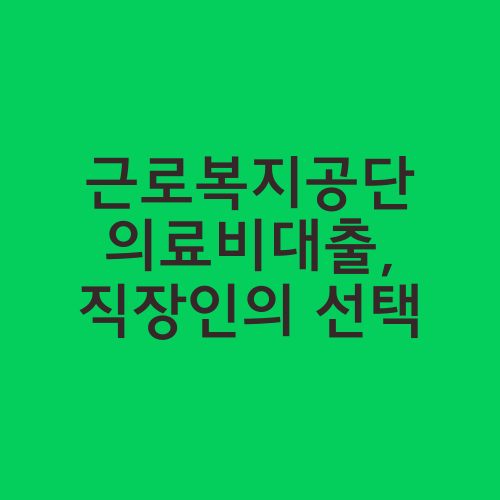 근로복지공단 의료비대출, 직장인의 선택